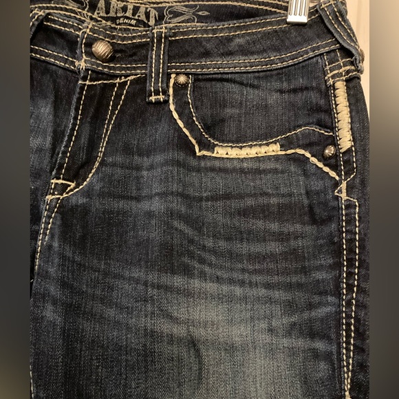 022 Ariat Denim Turquoise Embroidered Jeans Size 29 - Picture 7 of 10